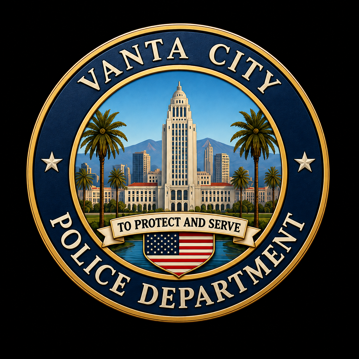 Vanta City Police Department Logo